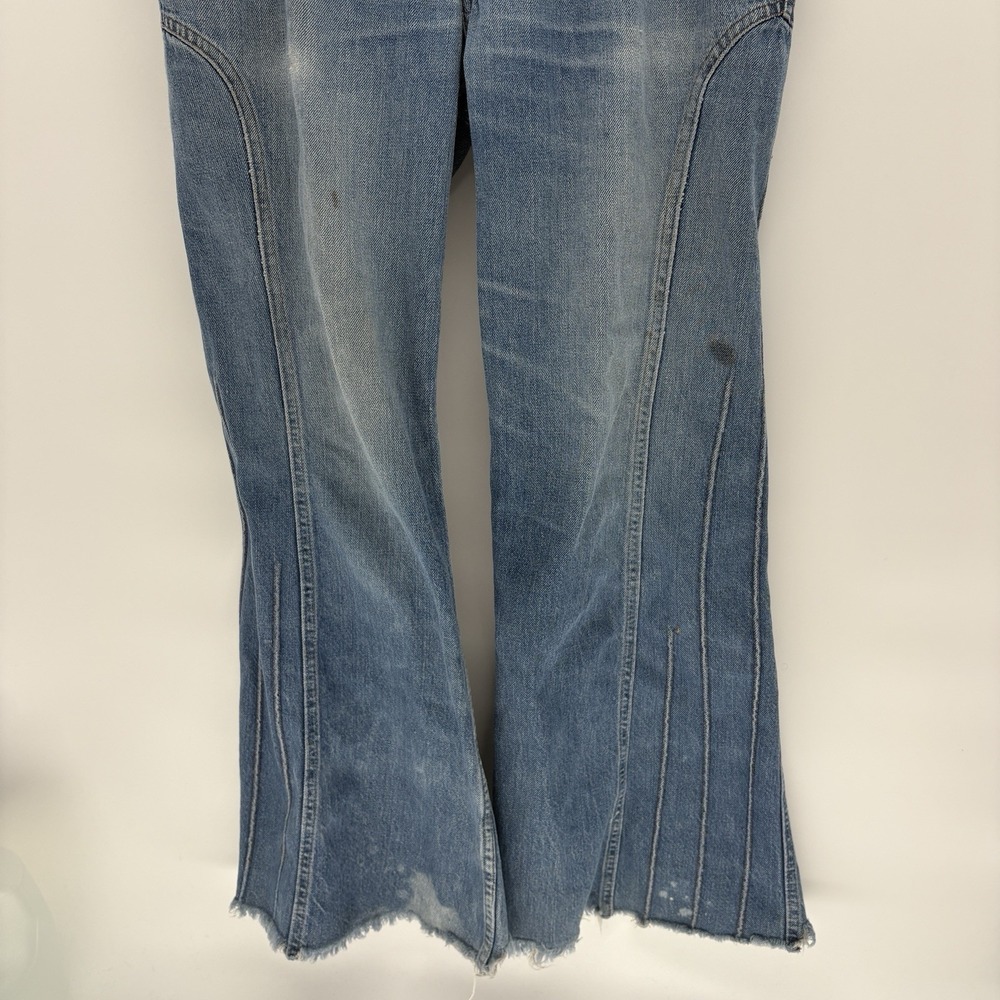 Rare Vintage 1970's Levi's Orange Tab Bell Bottom Jeans Disco Hippie Women 34X32 - Picture 4 of 12